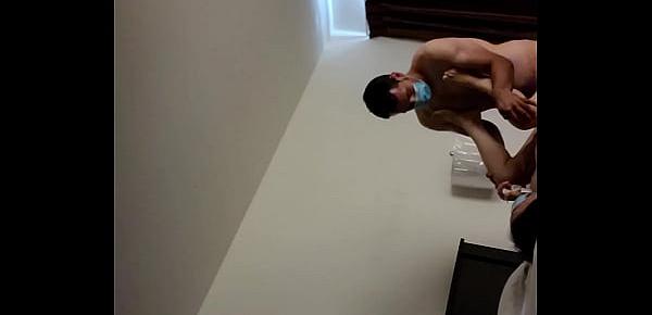  Mask wearing Chinese escort in hotel
